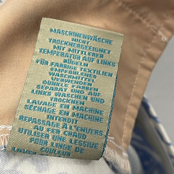 Boden Dandelion Floral Print Blue and White Crop Size 8 - Picture 7 of 9